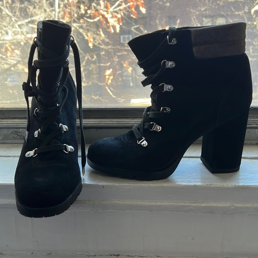 SAM EDELMAN | Combat High Heel Booties sz 10